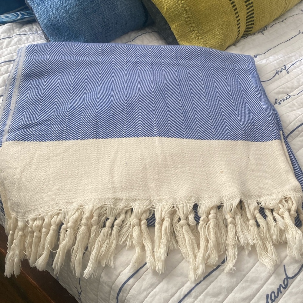 A throw blanket